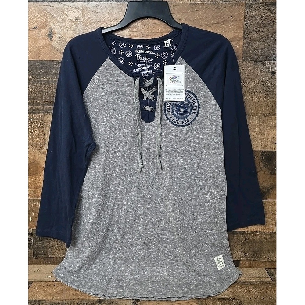 NWT Pressbox AUBURN UNIVERSITY Top Women XL College Sports Logo